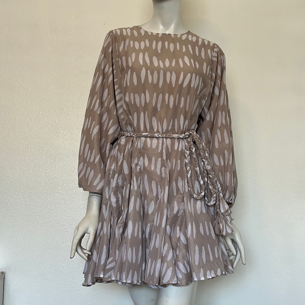 J. Marie The Harriet Rope Dress - Taupe Size M